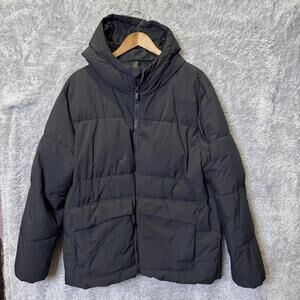 All in Motion Women's Black Puffer Jacket with Hood Sz XL